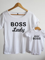 komplet w kolorze białym dla mamy i dziecka boss lady 016 komplet w kolorze białym dla mamy i dziecka boss lady 016