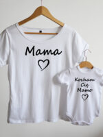 komplet w kolorze białym dla mamy i dziecka kocham cię mamo 002 komplet w kolorze białym dla mamy i dziecka kocham cię mamo 002