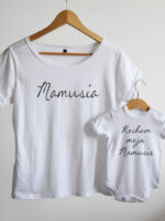 komplet w kolorze białym dla mamy i dziecka kocham moją mamusię 001 komplet w kolorze białym dla mamy i dziecka kocham moją mamusię 001