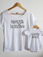 komplet w kolorze białym dla mamy i dziecka mamusia słodziaka 017