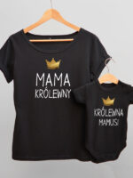 komplet w kolorze czarnym dla mamy i dziecka mama królewny 013 komplet w kolorze czarnym dla mamy i dziecka mama królewny 013