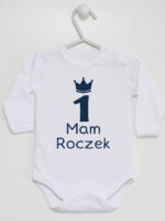 mam roczek z jedynką body z długim rękawem kolor biały 262