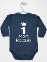 mam roczek z jedynką body z długim rękawem kolor granatowy 262