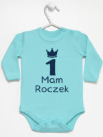 mam roczek z jedynką body z długim rękawem kolor miętowy 262