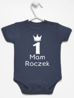 mam roczek z jedynką body z krótkim rękawem kolor granatowy 262