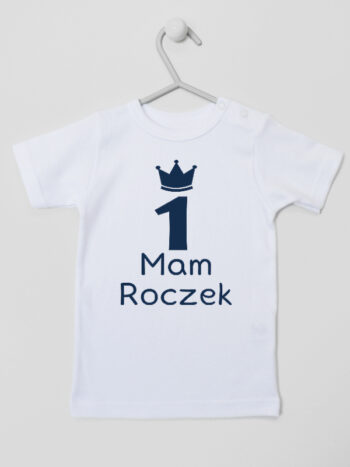 mam roczek z jedynką koszulka z krótkim rękawem kolor biały 262