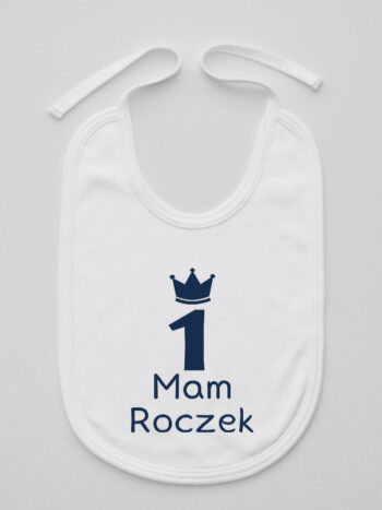 mam roczek z jedynką śliniak niemowlęcy kolor biały 262