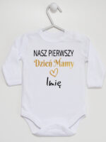 nasz pierwszy dzien mamy z imieniem body z długim rękawem kolor biały 260 nasz pierwszy dzien mamy z imieniem body z długim rękawem kolor biały 260