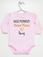 nasz pierwszy dzien mamy z imieniem body z długim rękawem kolor różowy 260 nasz pierwszy dzien mamy z imieniem body z długim rękawem kolor różowy 260