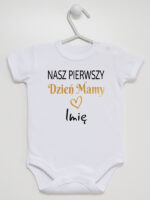 nasz pierwszy dzien mamy z imieniem body z krótkim rękawem kolor biały 260 nasz pierwszy dzien mamy z imieniem body z krótkim rękawem kolor biały 260