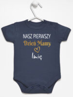 nasz pierwszy dzien mamy z imieniem body z krótkim rękawem kolor granatowy 260 nasz pierwszy dzien mamy z imieniem body z krótkim rękawem kolor granatowy 260