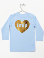 serce złote z imieniem niemowlaka koszulka z długim rękawem kolor błękitny 263 serce złote z imieniem niemowlaka koszulka z długim rękawem kolor błękitny 263