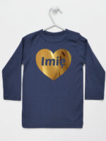 serce złote z imieniem niemowlaka koszulka z długim rękawem kolor granatowy 263 serce złote z imieniem niemowlaka koszulka z długim rękawem kolor granatowy 263