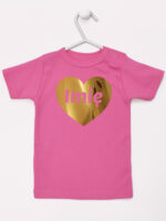 serce złote z imieniem niemowlaka koszulka z krótkim rękawem kolor ciemny różowy 263 serce złote z imieniem niemowlaka koszulka z krótkim rękawem kolor ciemny różowy 263