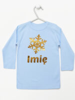 śnieżynka z imieniem dziecka na boże narodzenie koszulka z długim rękawem kolor błękitny 264 śnieżynka z imieniem dziecka na boże narodzenie koszulka z długim rękawem kolor błękitny 264