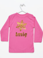 śnieżynka z imieniem dziecka na boże narodzenie koszulka z długim rękawem kolor ciemny różowy 264 śnieżynka z imieniem dziecka na boże narodzenie koszulka z długim rękawem kolor ciemny różowy 264