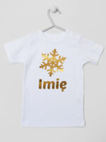 śnieżynka z imieniem dziecka na boże narodzenie koszulka z krótkim rękawem kolor biały 264 śnieżynka z imieniem dziecka na boże narodzenie koszulka z krótkim rękawem kolor biały 264