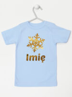 śnieżynka z imieniem dziecka na boże narodzenie koszulka z krótkim rękawem kolor błękitny 264 śnieżynka z imieniem dziecka na boże narodzenie koszulka z krótkim rękawem kolor błękitny 264