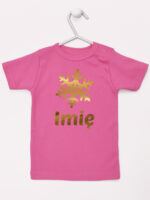 śnieżynka z imieniem dziecka na boże narodzenie koszulka z krótkim rękawem kolor ciemny różowy 264 śnieżynka z imieniem dziecka na boże narodzenie koszulka z krótkim rękawem kolor ciemny różowy 264