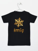 śnieżynka z imieniem dziecka na boże narodzenie koszulka z krótkim rękawem kolor czarny 264 śnieżynka z imieniem dziecka na boże narodzenie koszulka z krótkim rękawem kolor czarny 264