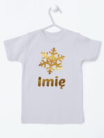 śnieżynka z imieniem dziecka na boże narodzenie koszulka z krótkim rękawem kolor szary 264 śnieżynka z imieniem dziecka na boże narodzenie koszulka z krótkim rękawem kolor szary 264