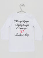 wszystkiego najlepszego mamusiu kocham cię koszulka z długim rękawem kolor biały 259