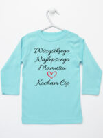 wszystkiego najlepszego mamusiu kocham cię koszulka z długim rękawem kolor miętowy 259
