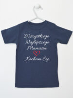 wszystkiego najlepszego mamusiu kocham cię koszulka z krótkim rękawem kolor granatowy 259