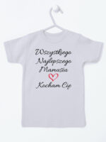 wszystkiego najlepszego mamusiu kocham cię koszulka z krótkim rękawem kolor szary 259