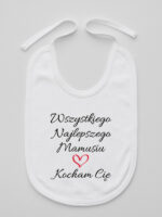 wszystkiego najlepszego mamusiu kocham cię śliniak niemowlęcy kolor biały 259 wszystkiego najlepszego mamusiu kocham cię śliniak niemowlęcy kolor biały 259