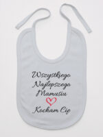 wszystkiego najlepszego mamusiu kocham cię śliniak niemowlęcy kolor szary 259 wszystkiego najlepszego mamusiu kocham cię śliniak niemowlęcy kolor szary 259