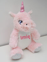 maskotka jednorożec z imieniem dziecka m008c