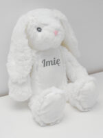maskotka króliczek biały mały z imieniem dziecka m026 5