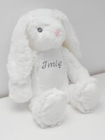 maskotka króliczek biały mały z imieniem dziecka m026 6