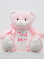 maskotka miś różowy duży z twoim napisem m004 1