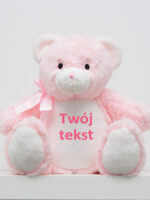 maskotka miś różowy duży z twoim napisem m004 2