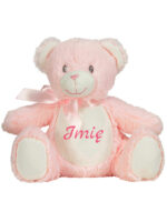 maskotka miś różowy mały z imieniem dziecka m019 6