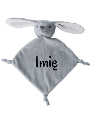 przytulanka myszka szara z imieniem dziecka m027 1