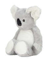 pluszak duży koala w kolorze szarym z własnym napisem m034 perspektywa