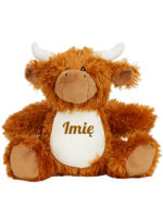 maskotka krowa z rogami z imieniem dziecka m041-5 maskotka krowa z rogami z imieniem dziecka m041 5