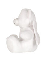 maskotka miś biały mały ze skrzydłami z imieniem dziecka bok maskotka miś biały mały ze skrzydłami z imieniem dziecka bok