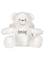 maskotka miś biały mały ze skrzydłami z imieniem dziecka m040-2 maskotka miś biały mały ze skrzydłami z imieniem dziecka m040 2