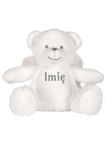 maskotka miś biały mały ze skrzydłami z imieniem dziecka m040-4 maskotka miś biały mały ze skrzydłami z imieniem dziecka m040 4