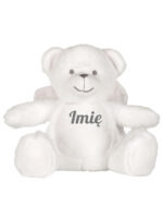 maskotka miś biały mały ze skrzydłami z imieniem dziecka m040-5 maskotka miś biały mały ze skrzydłami z imieniem dziecka m040 5