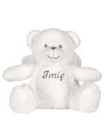 maskotka miś biały mały ze skrzydłami z imieniem dziecka m040-6 maskotka miś biały mały ze skrzydłami z imieniem dziecka m040 6