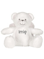 maskotka miś biały mały ze skrzydłami z imieniem dziecka m040-8 maskotka miś biały mały ze skrzydłami z imieniem dziecka m040 8