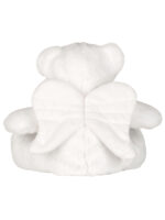 maskotka miś biały mały ze skrzydłami z imieniem dziecka tył maskotka miś biały mały ze skrzydłami z imieniem dziecka tył