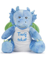 maskotka duży smok niebieski z imieniem dziecka m042 1