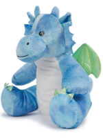 maskotka duży smok niebieski z imieniem dziecka perspektywa m042