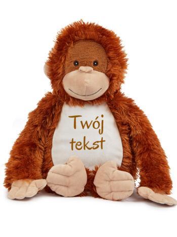 pluszak duży małpka z nadrukiem dla dziecka na prezent m044 1
